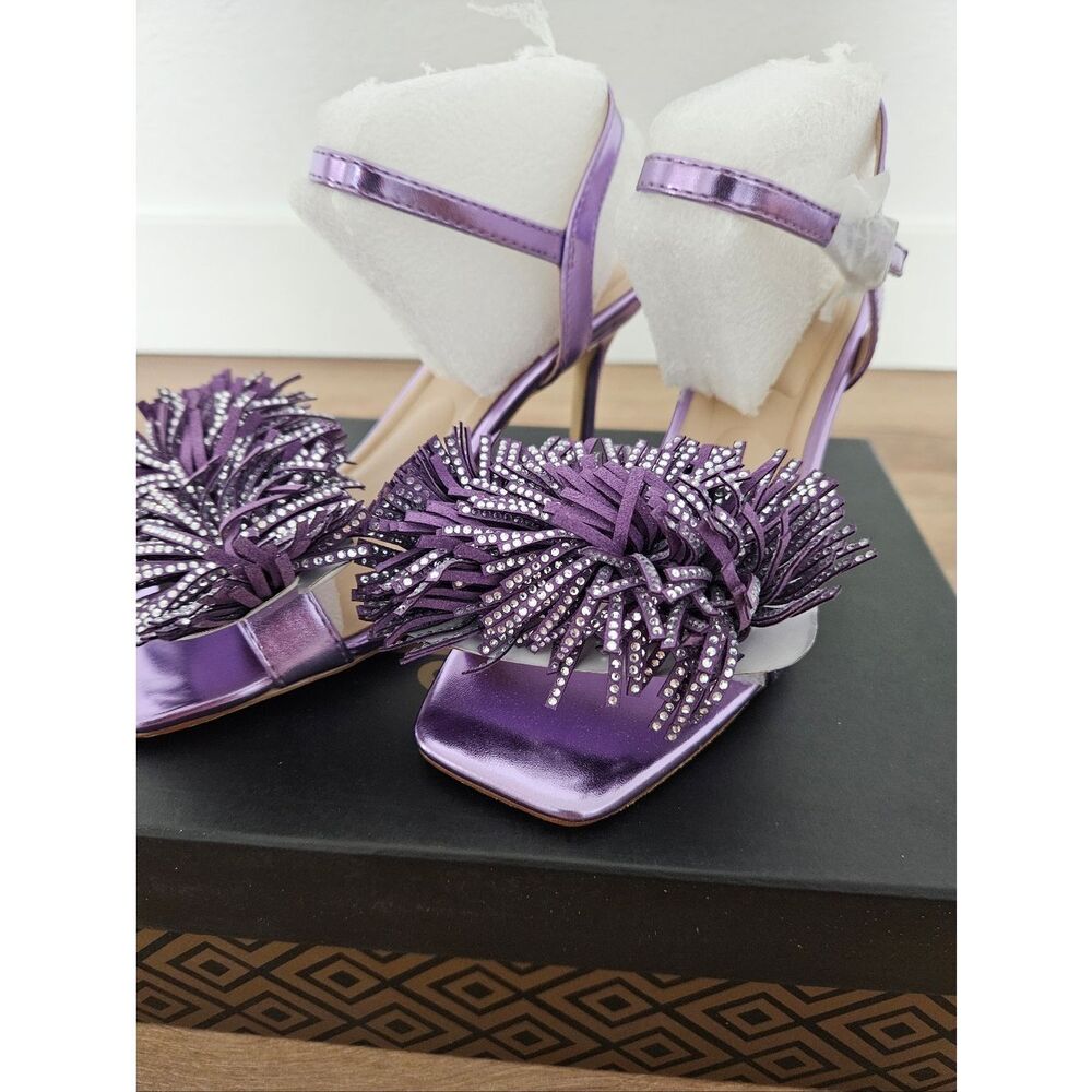Charles David Purple Dainty High Heels Size 5.5 - Picture 9 of 13